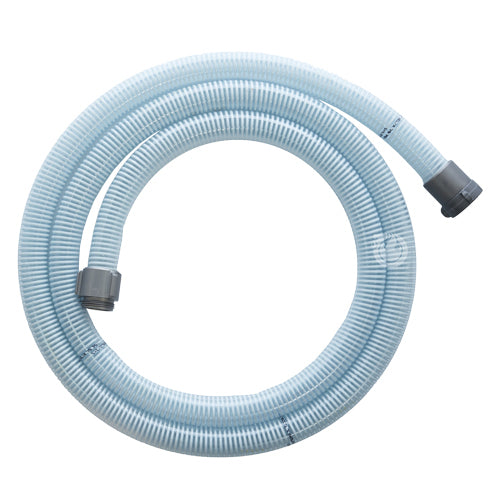 White - Clear 1 1/2" x 10' Thread / Thread Suction Hose (NH / NST)