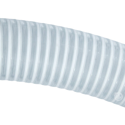 White - Clear 1 1/2" x 20' Thread / Thread Suction Hose (NPSH)