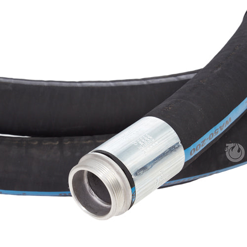 Black 2" x 20' Thread / Thread Suction Hose