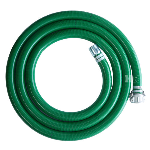 Green 2" x 20' Camlock / Threaded Suction Hose