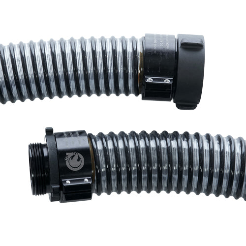 Black / Clear 2 1/2" x 10' Rocker Lug Suction Hose (NH)