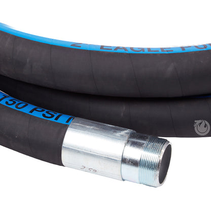 Black 3" x 15' Camlock / Threaded Suction Hose