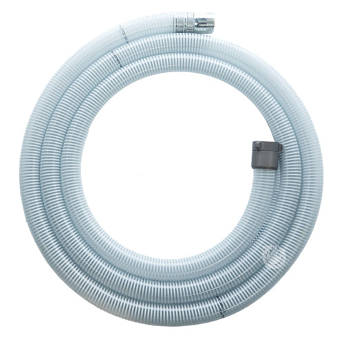 White - Clear  4" x 20' Thread / Thread Suction Hose