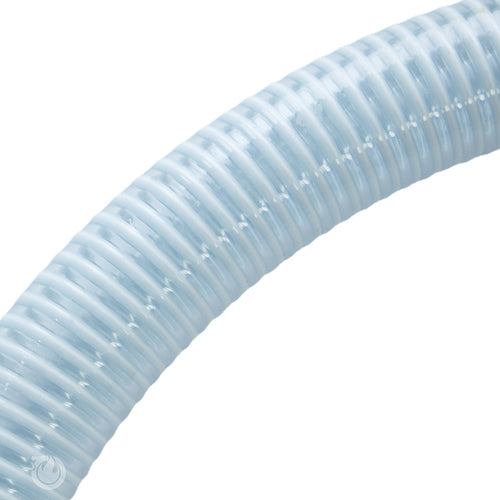 White - Clear 6" x 20' Camlock Suction Hose