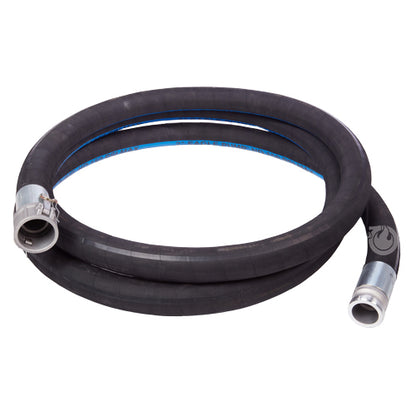 Black 6" x 20' Heavy-Duty Camlock Suction Hose