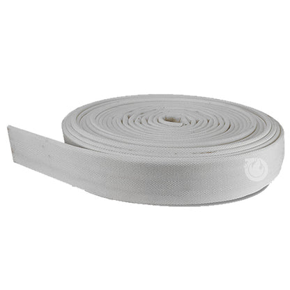 White 1 1/2" x 100' Double Jacket Uncoupled Mill Hose