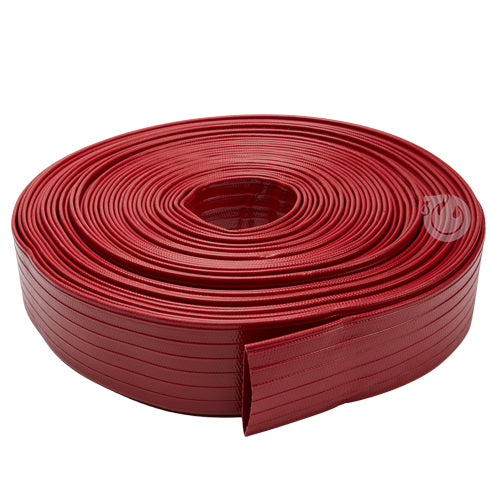 Red 2" x 100' Medium-Duty Uncoupled Discharge Hose