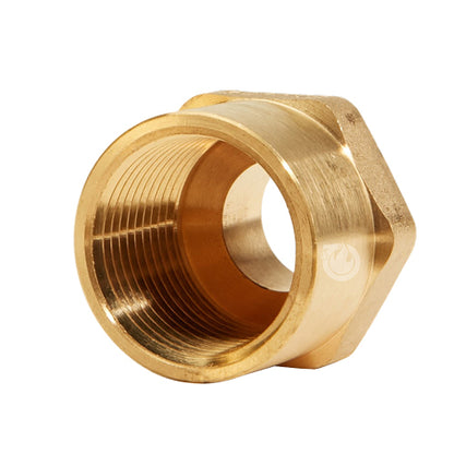 Brass 1" Female NPT to Male GHT (Hex)