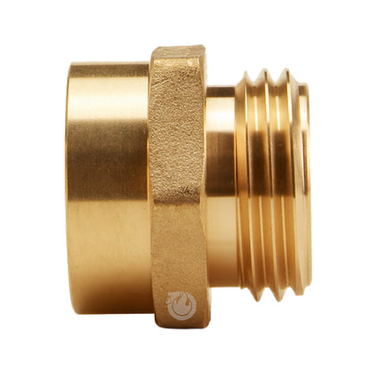 Brass 1" Female NPT to 1" Male NH (Hex)