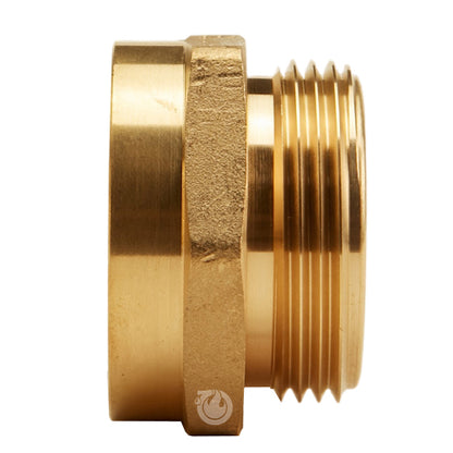 Brass 1 1/2" Female NPSH to 1 1/2" Male NH / NST (Hex)