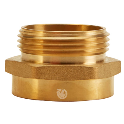 Brass 1 1/2" Female NYFD to 1 1/2" Male NH (Hex)