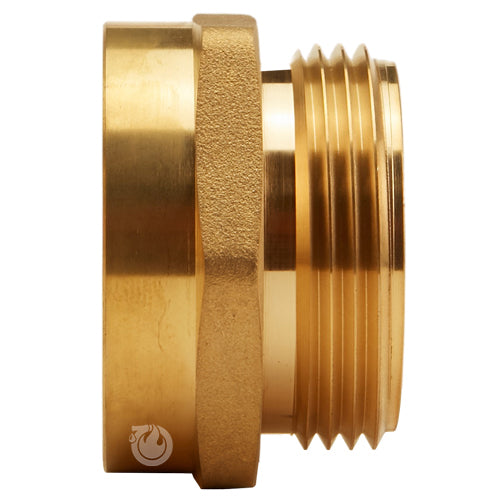 Brass 1 1/2" Female NYFD to 1 1/2" Male NH (Hex)