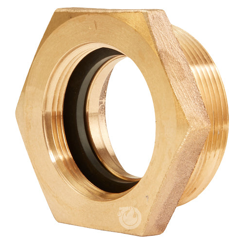 Brass 1 1/2" Female NPSH to 2" Male NPT (Hex)