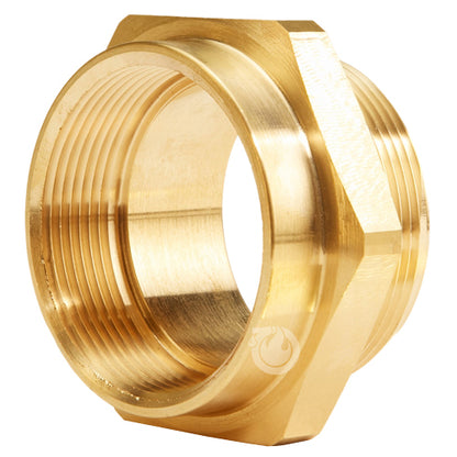 Brass 2" Female NPT to 2" Male NPSH (Hex)