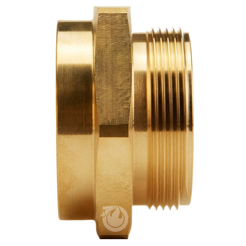 Brass 2" Female NPT to 2" Male NPSH (Hex)