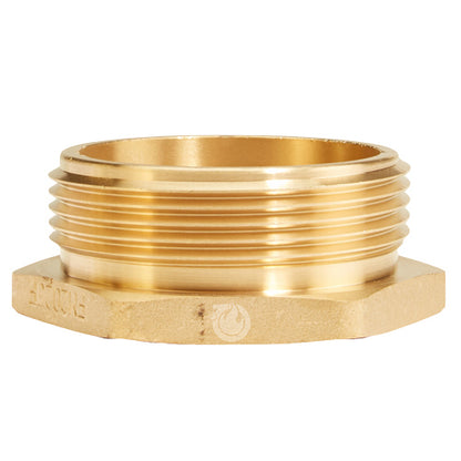 Brass 2" Female NPT to 2 1/2" Male NH (Hex)