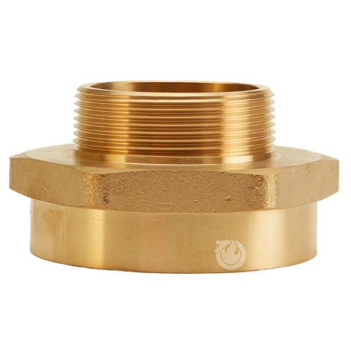 Brass 2 1/2" Female NH / NST to 2" Male NPT (Hex)