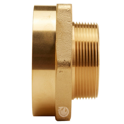 Brass 2 1/2" Female NH / NST to 2" Male NPT (Hex)