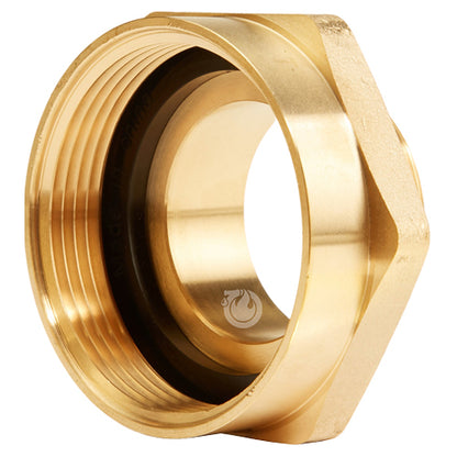 Brass 2 1/2" Female NH / NST to 2" Male NPT (Hex)