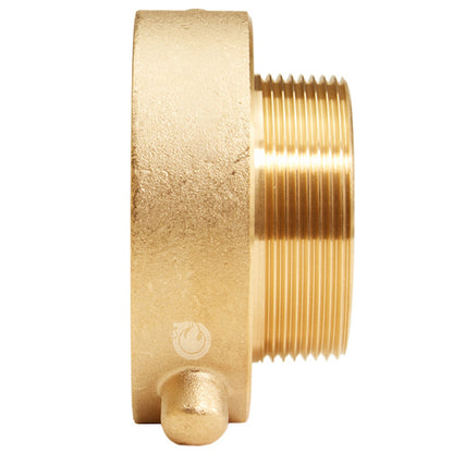 Brass 2 1/2" Female NH to 2" Male NPT (Pin Lug)