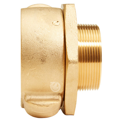 Brass 2 1/2" Swivel Female NH to 2" Male NPT (Rocker)