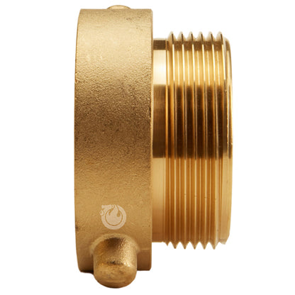 Brass 2 1/2" Female NPSH to 2 1/2" Male NH (Pin Lug)