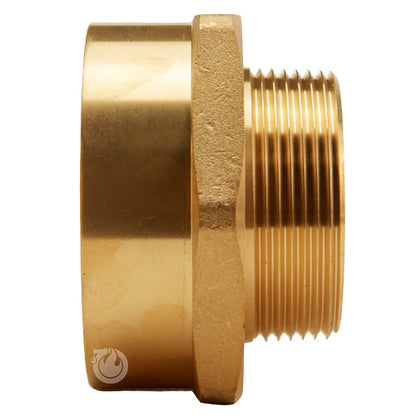 Brass 3" Female NPT to 2 1/2" Male NPT (Hex)