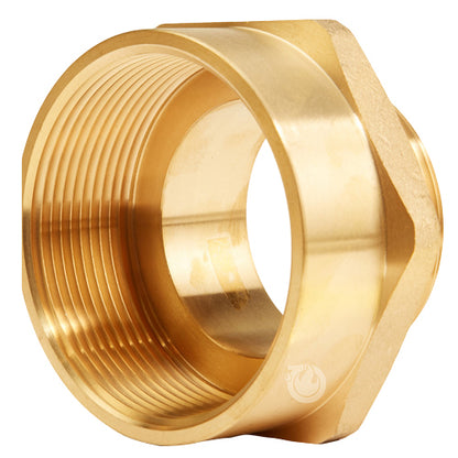 Brass 3" Female NPT to 2 1/2" Male NPT (Hex)