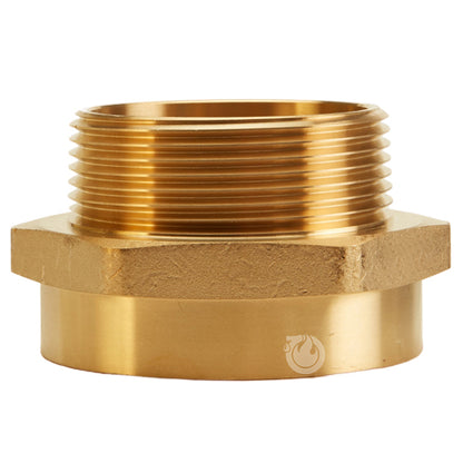 Brass 4" Female NH to 4" Male NPT (Hex)