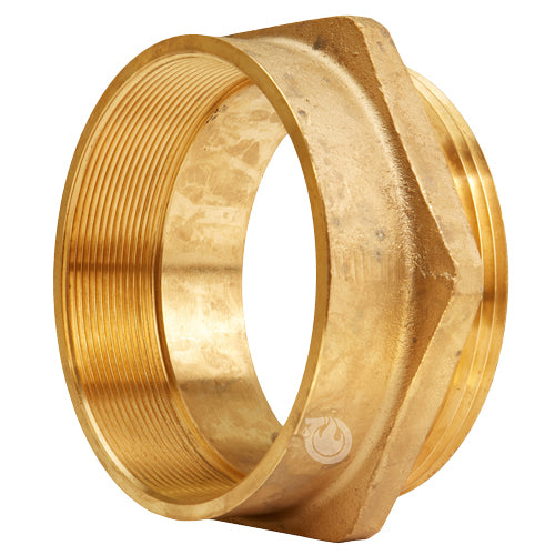 Brass 4" Female NPT to 4" Male NH (Hex)