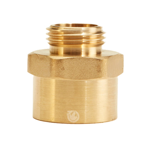 Brass 1" Female NPT to Male GHT (Hex)