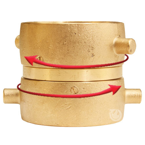 Brass 2 1/2" Swivel NH to 2 1/2" Swivel NPSH Double Female