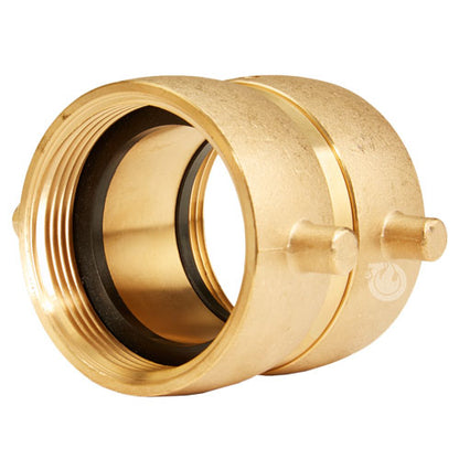 Brass 2 1/2" Swivel NH to 2 1/2" Swivel NPSH Double Female