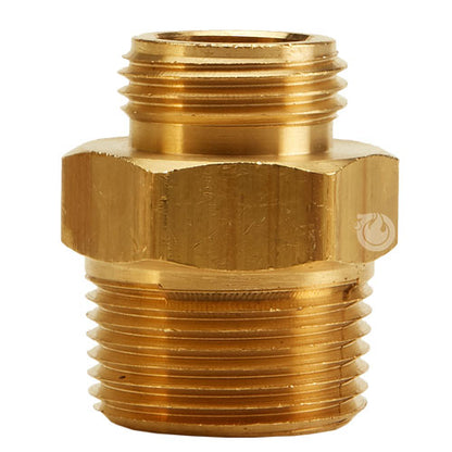 Brass 1" NPT to GHT Double Male (Hex)