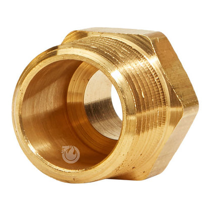 Brass 1" NPT to GHT Double Male (Hex)