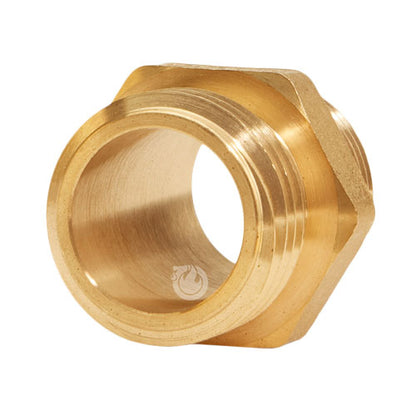 Brass 1" NH to 1" NPT Double Male (Hex)