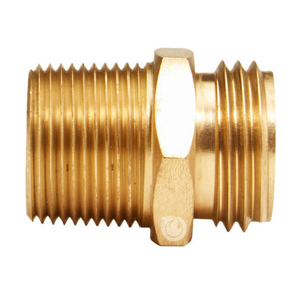 Brass 1" NH to 1" NPT Double Male (Hex) - USA