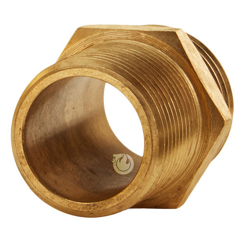 Brass 1" NH to 1" NPT Double Male (Hex) - USA