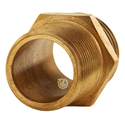 Brass 1" NH to 1" NPT Double Male (Hex) - USA