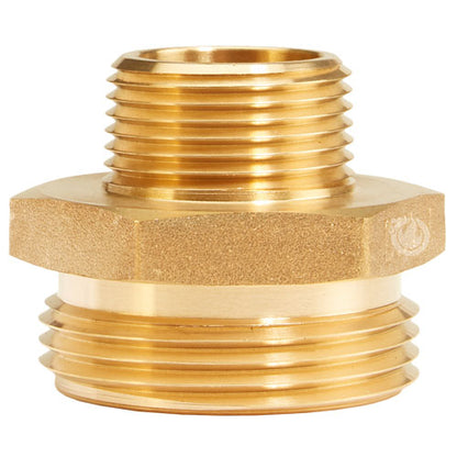 Brass 1 1/2" NH to 1" NPT Double Male (Hex)