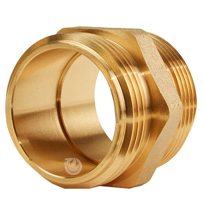 Brass 1 1/2" NH to 1 1/2" NPSH Double Male (Hex)