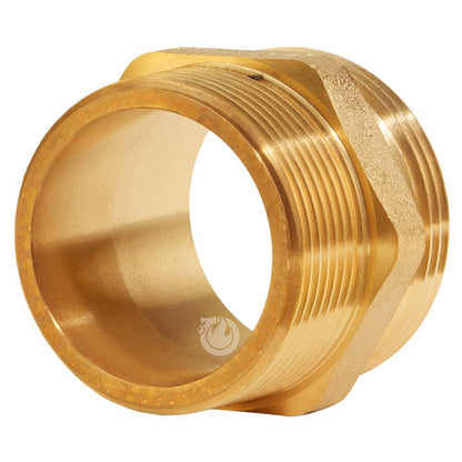 Brass 1 1/2" NH to 1 1/2" NPT Double Male (Hex)