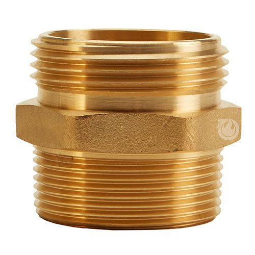 Brass 1 1/2" NH to 1 1/2" NPT Double Male (Hex)