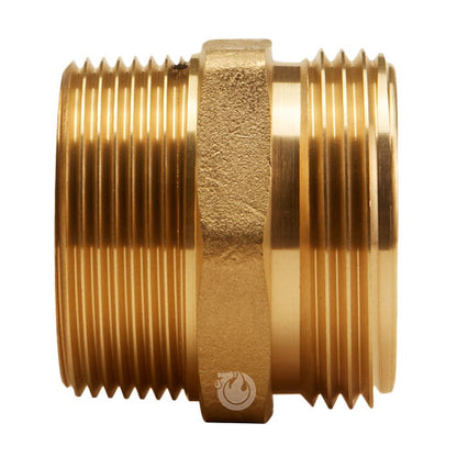 Brass 1 1/2" NH to 1 1/2" NPT Double Male (Hex)