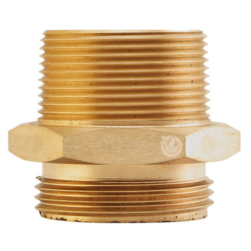 Brass 1 1/2" NH to 1 1/2" NPT Double Male (Hex) - USA