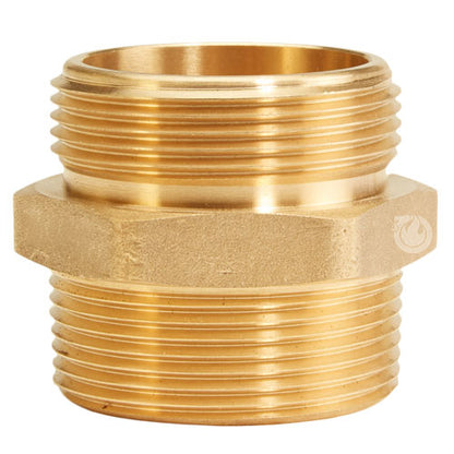 Brass 1 1/2" NPSH to 1 1/2" NPT Double Male (Hex)