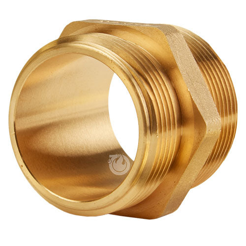 Brass 1 1/2" NPSH to 1 1/2" NPT Double Male (Hex)