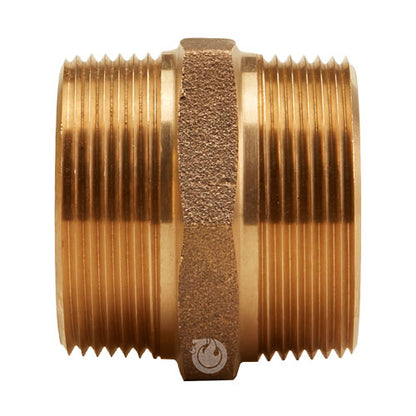 Brass 1 1/2" NPT to 1 1/2" NPT Double Male (Hex)