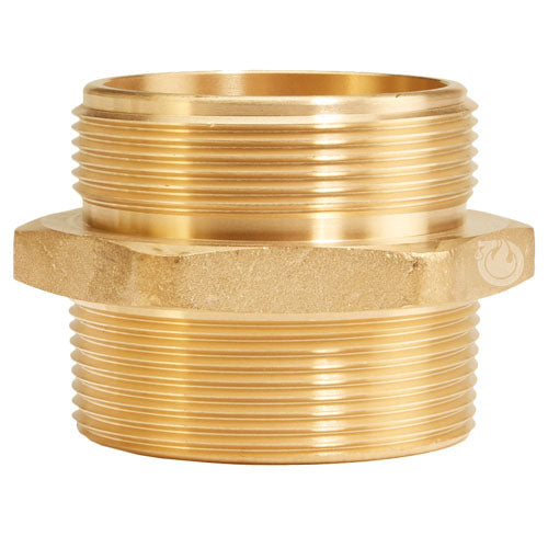 Brass 2" NPSH to 1 1/2" NPT Double Male (Hex)