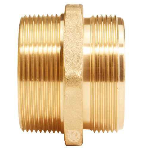 Brass 2" NPSH to 1 1/2" NPT Double Male (Hex)